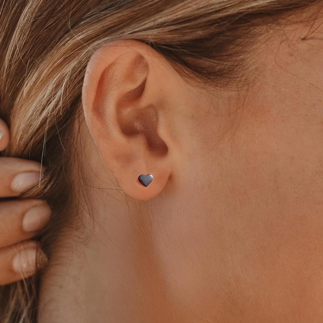 Classic 5mm Heart Stud Earrings for Women and Men, silver jewelry, gift idea, Sterling silver earrings