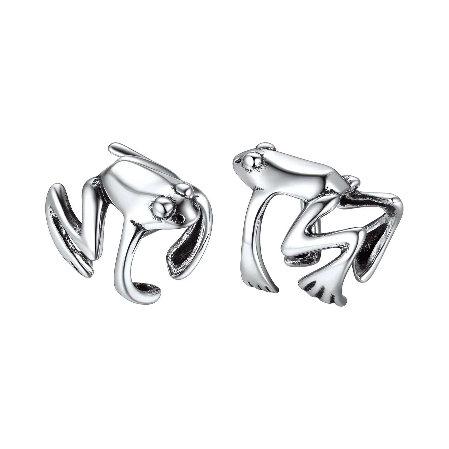 Tree Frog Non-Piercing Cuff Ear Clip Earrings
