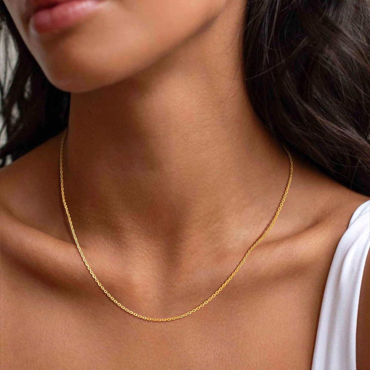 1.5mm  Rolo Chain  Sterling Silver For Women
