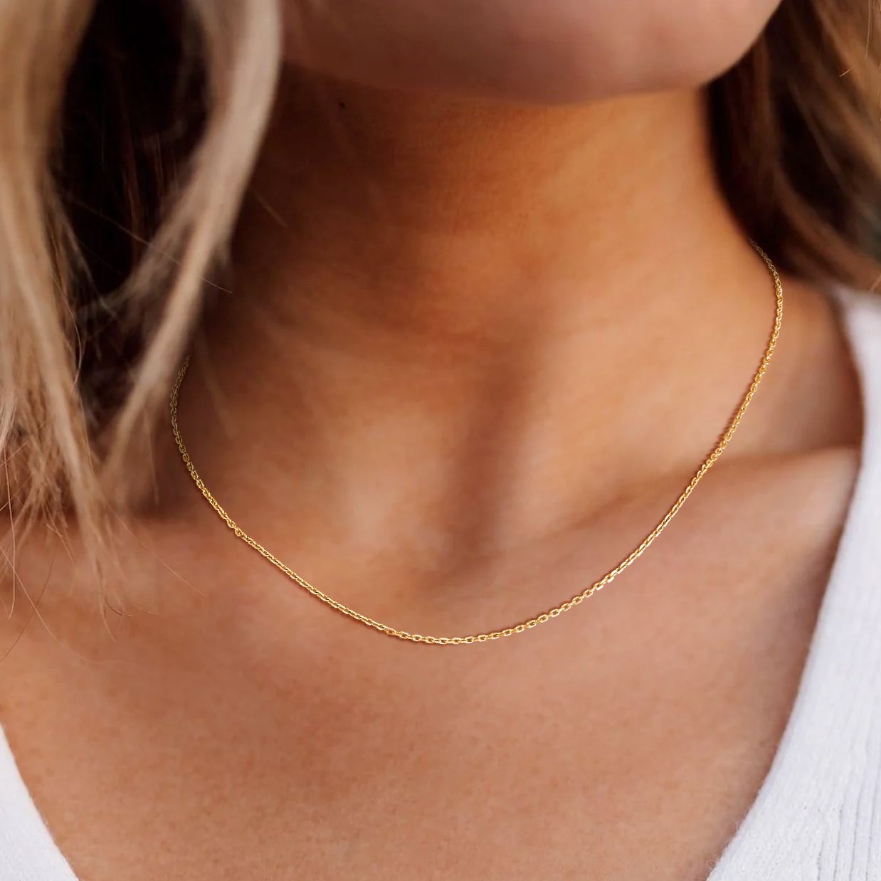 1.5mm  Rolo Chain  Sterling Silver For Women