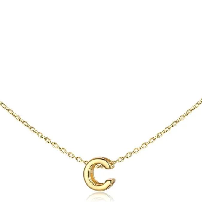 Initial Dainty Necklace for women, silver jewelry, A to Z  jewelry, gift idea