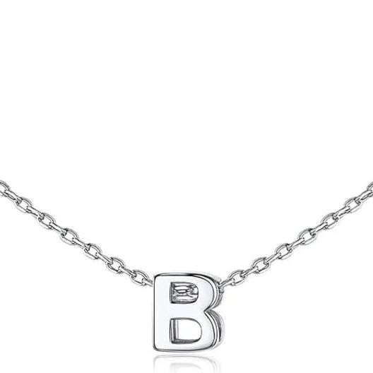 Initial Dainty Necklace for women, silver jewelry, A to Z  jewelry, gift idea