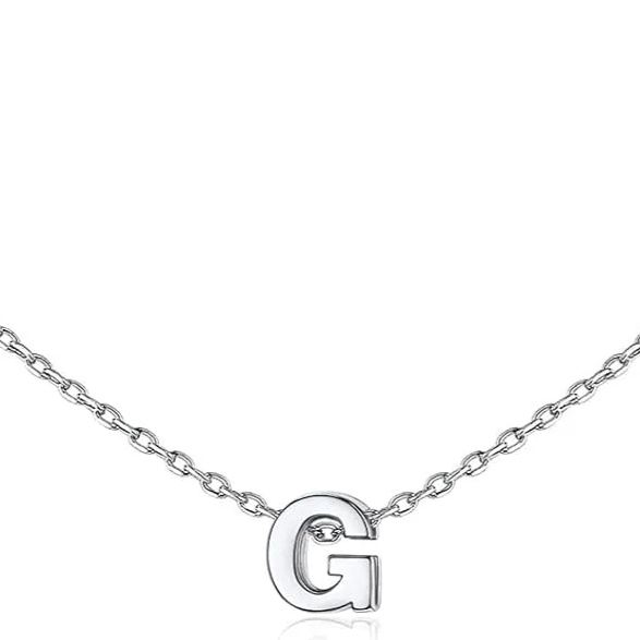 Initial Dainty Necklace for women, silver jewelry, A to Z  jewelry, gift idea