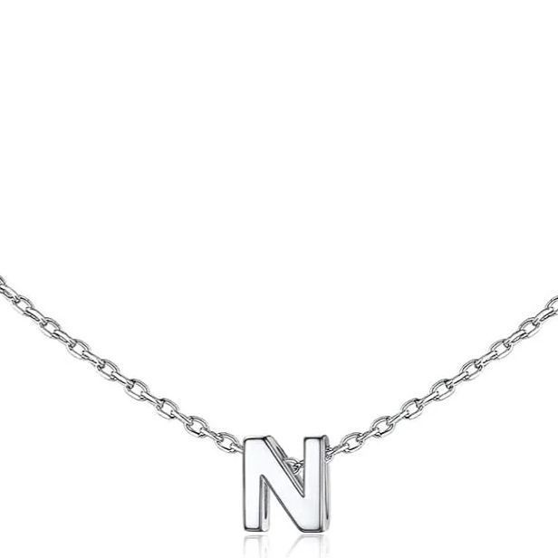Initial Dainty Necklace for women, silver jewelry, A to Z  jewelry, gift idea