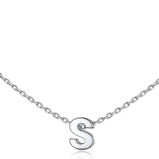 Initial Dainty Necklace for women, silver jewelry, A to Z  jewelry, gift idea