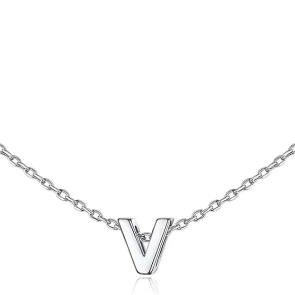 Initial Dainty Necklace for women, silver jewelry, A to Z  jewelry, gift idea