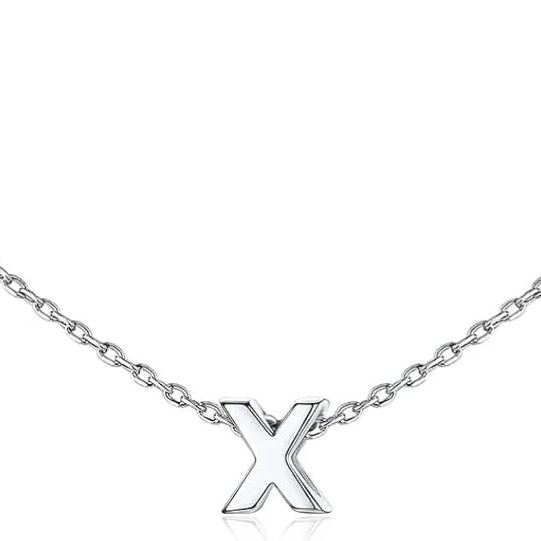 Initial Dainty Necklace for women, silver jewelry, A to Z  jewelry, gift idea