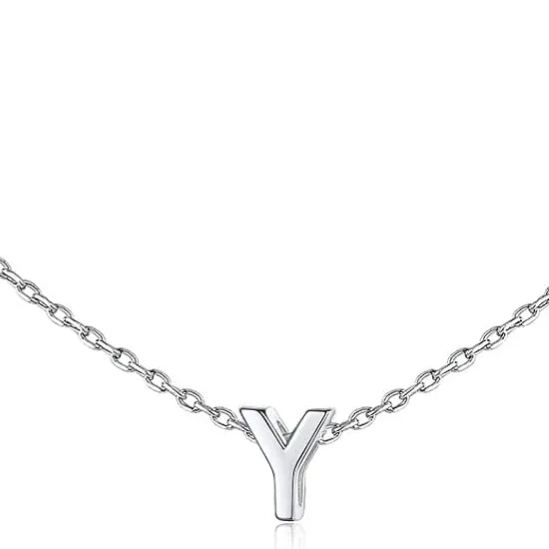 Initial Dainty Necklace for women, silver jewelry, A to Z  jewelry, gift idea