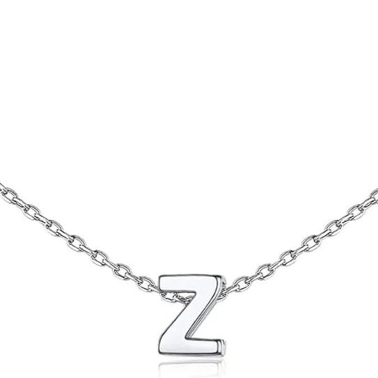 Initial Dainty Necklace for women, silver jewelry, A to Z  jewelry, gift idea