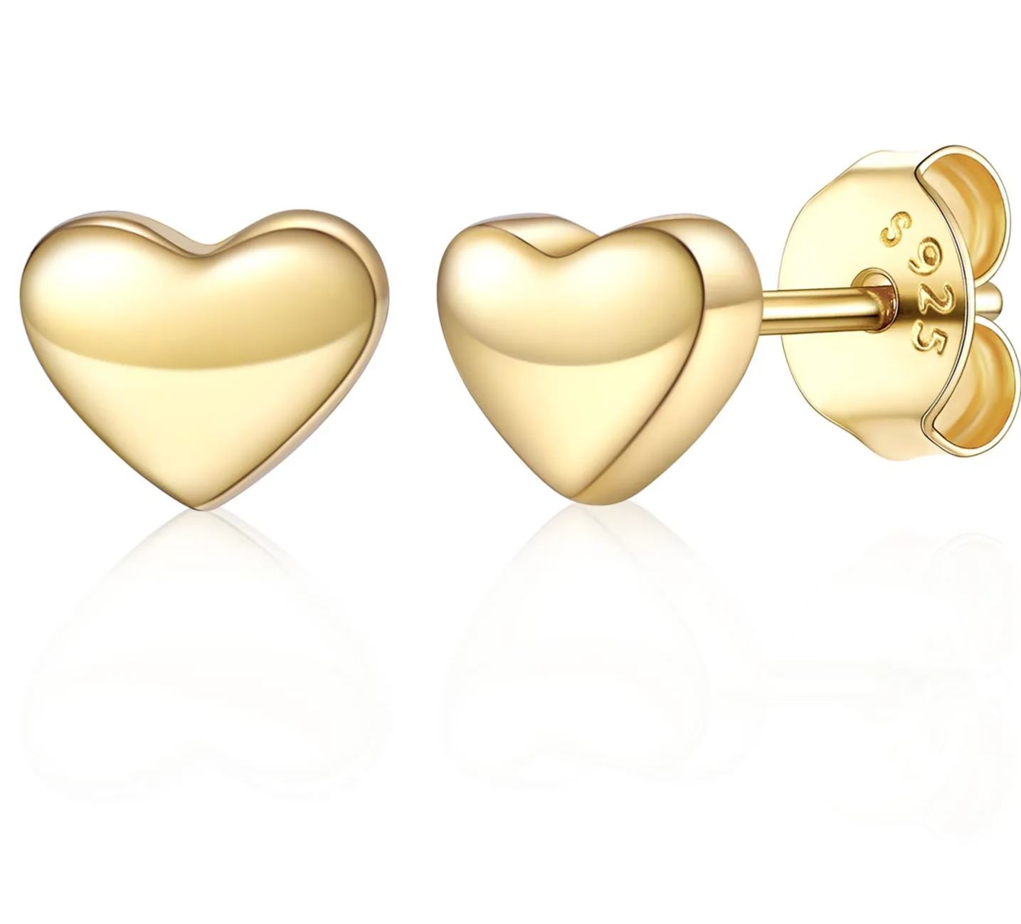 [Copy]7mm Heart Stud Earrings