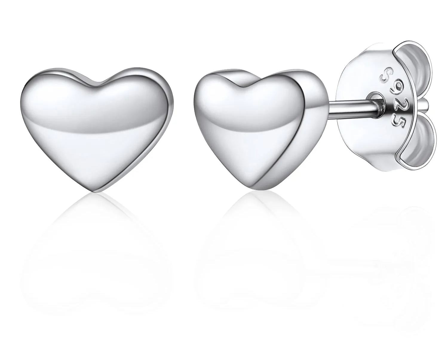 [Copy]7mm Heart Stud Earrings