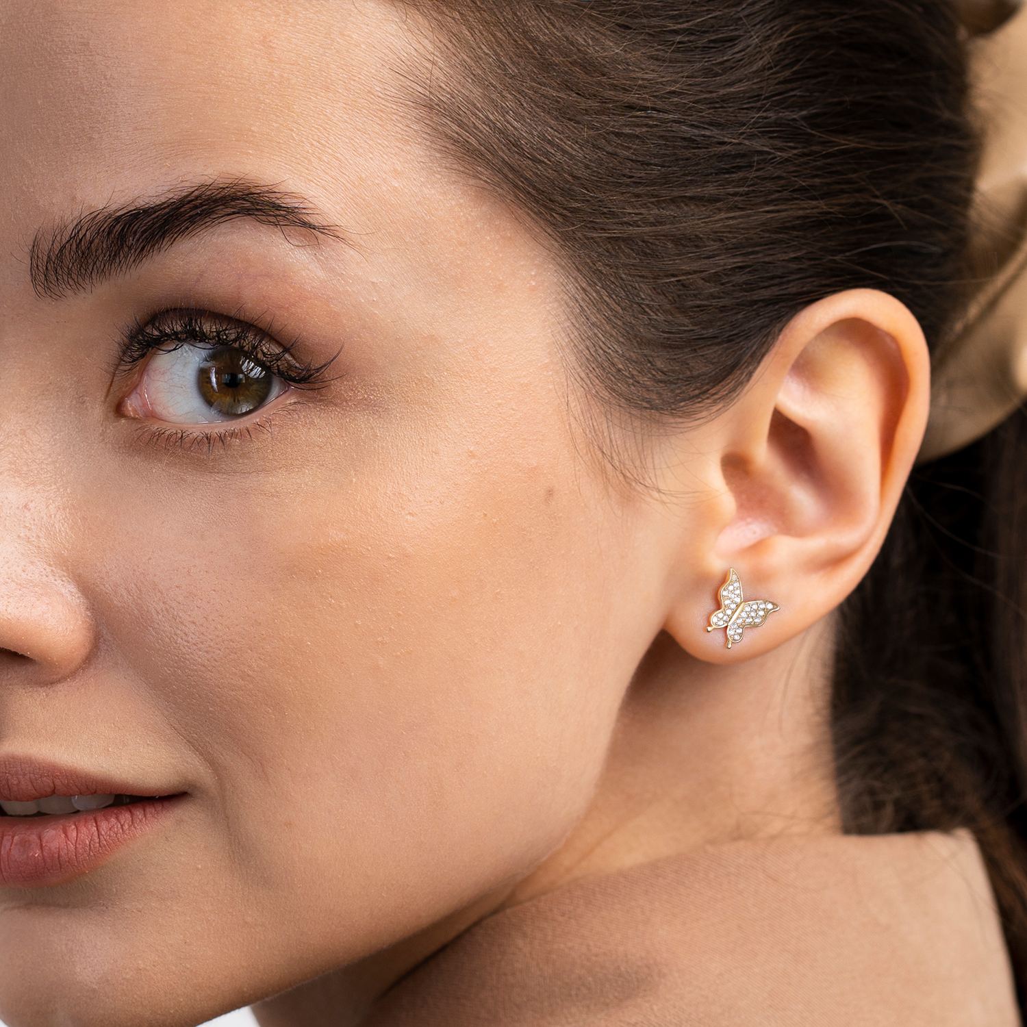 Sterling Silver Butterfly Stud Earrings for Her