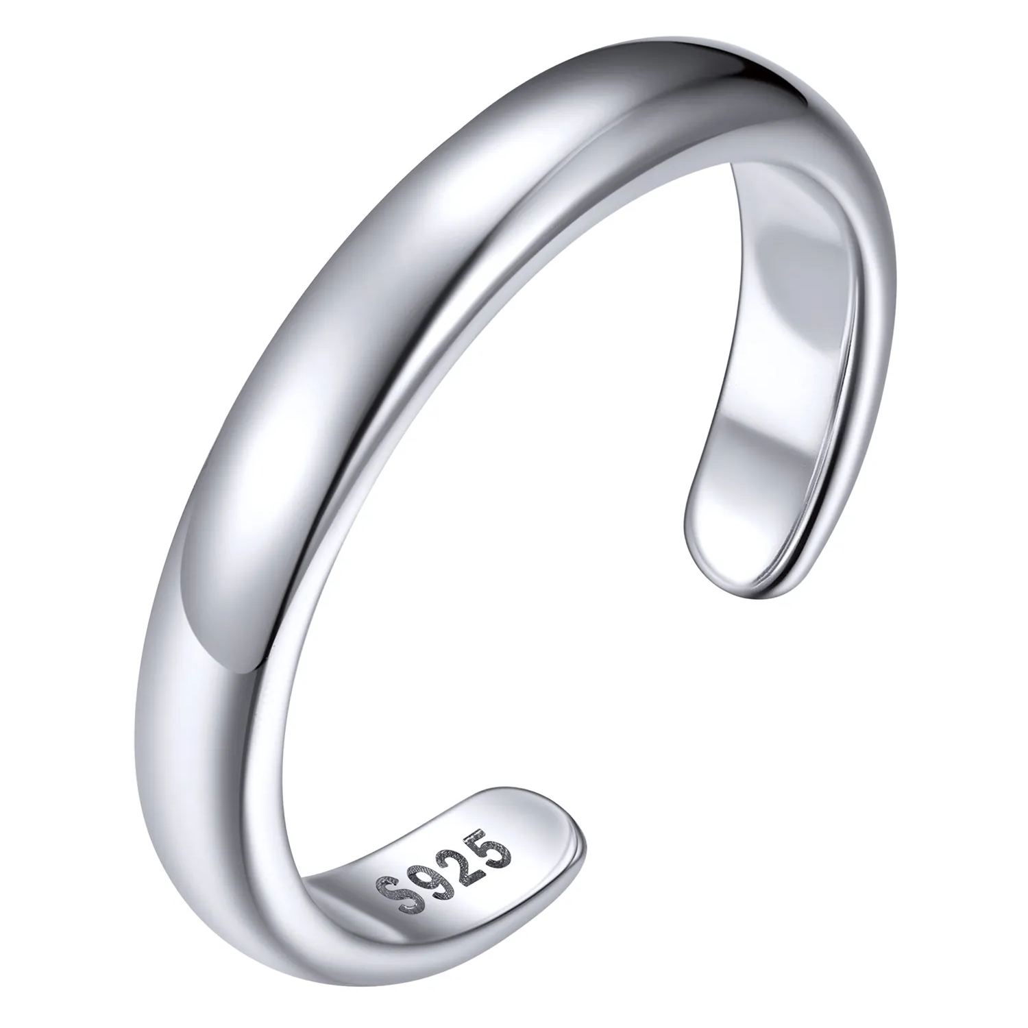 Minimalist Thin Band Open Toe Rings