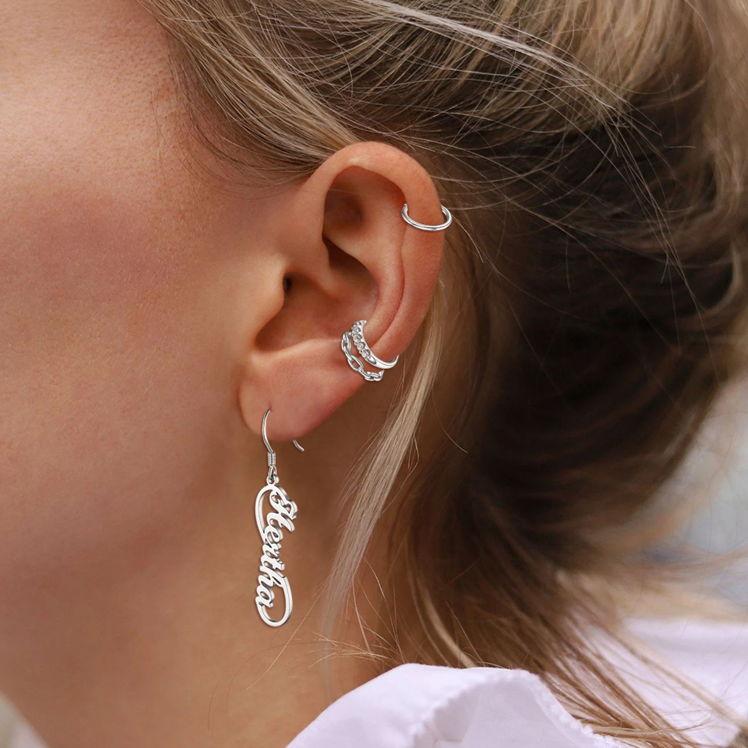 Sterling Silver 4-Pack Earring Set for Women