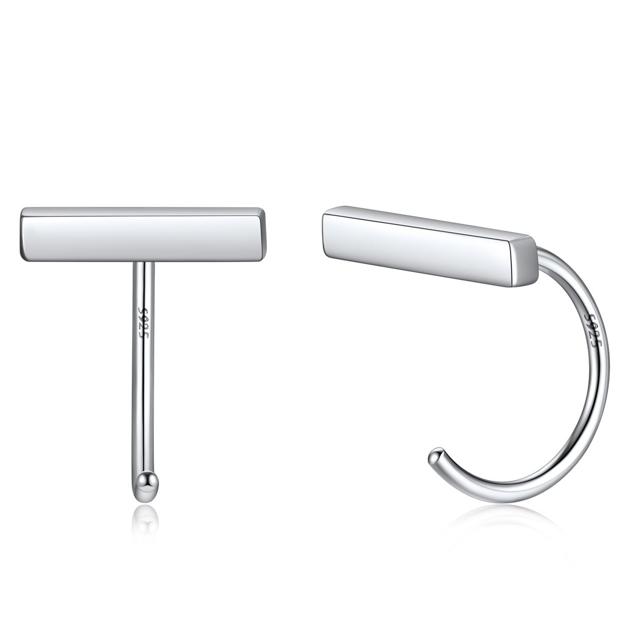 [Copy]Sterling Silver Zirconia Stud Earrings For Men&Women