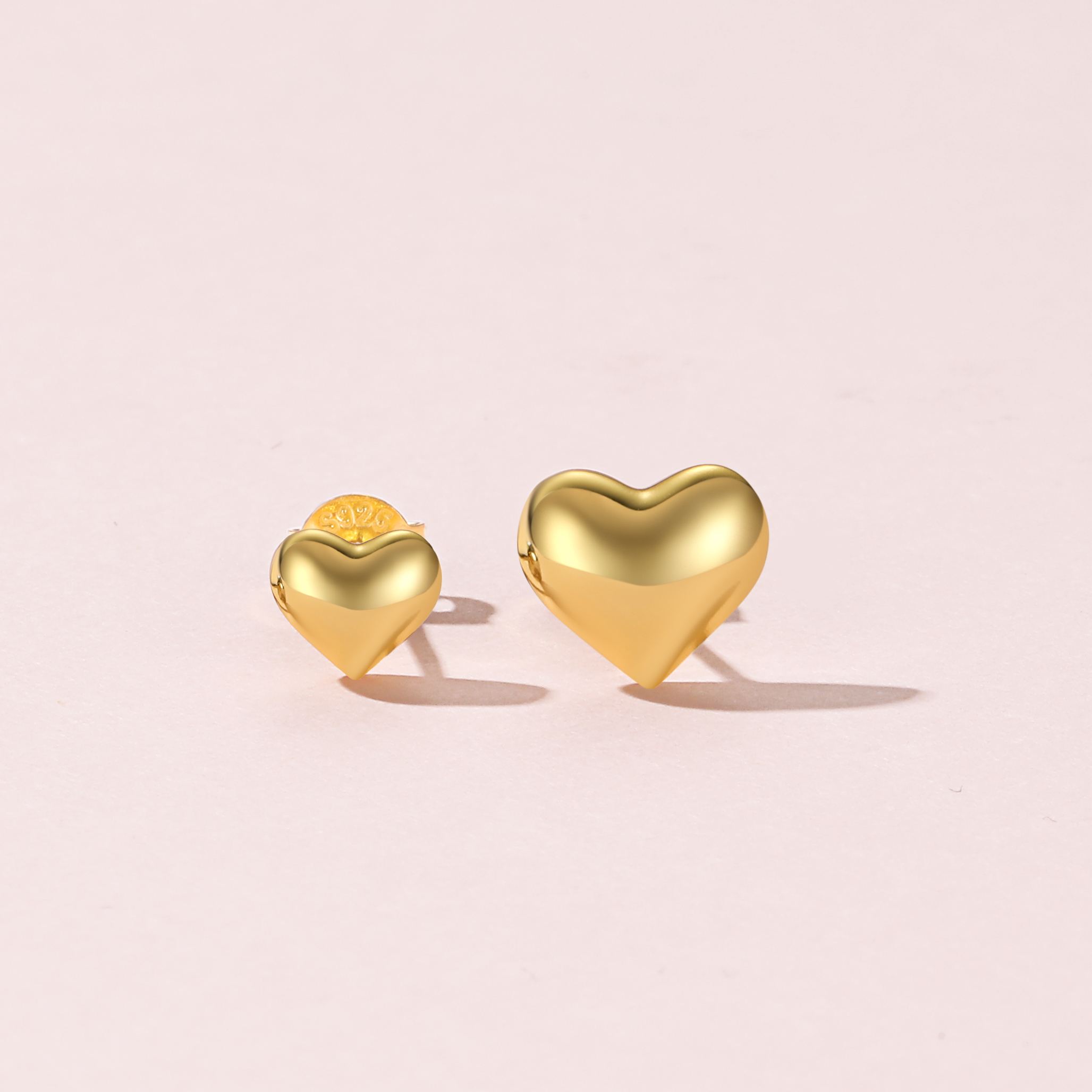 ChicSilver Sterling Silver Hypoallergenic Heart Studs Earrings For Her 7mm/10mm