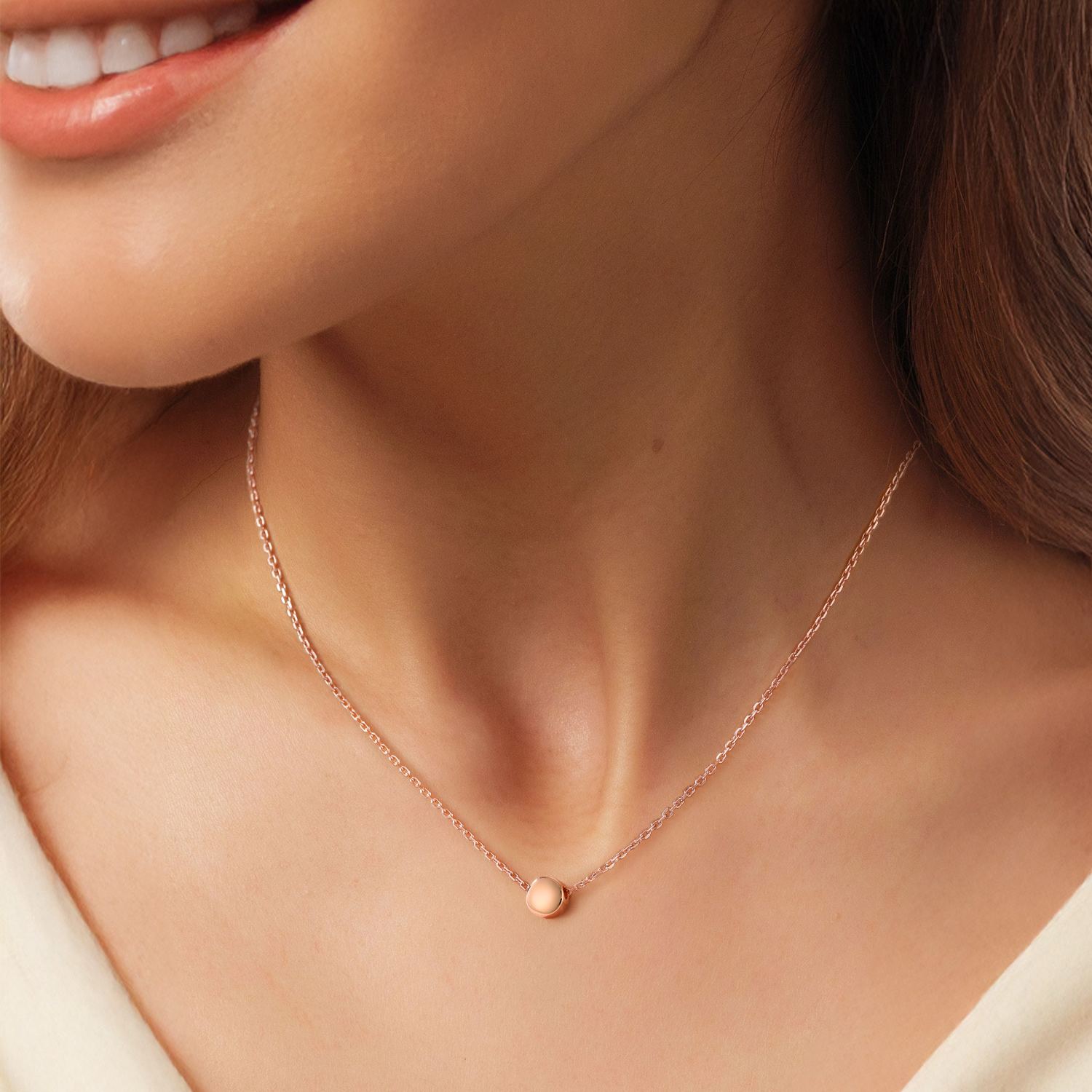Round Dot Pendant Necklace for Women