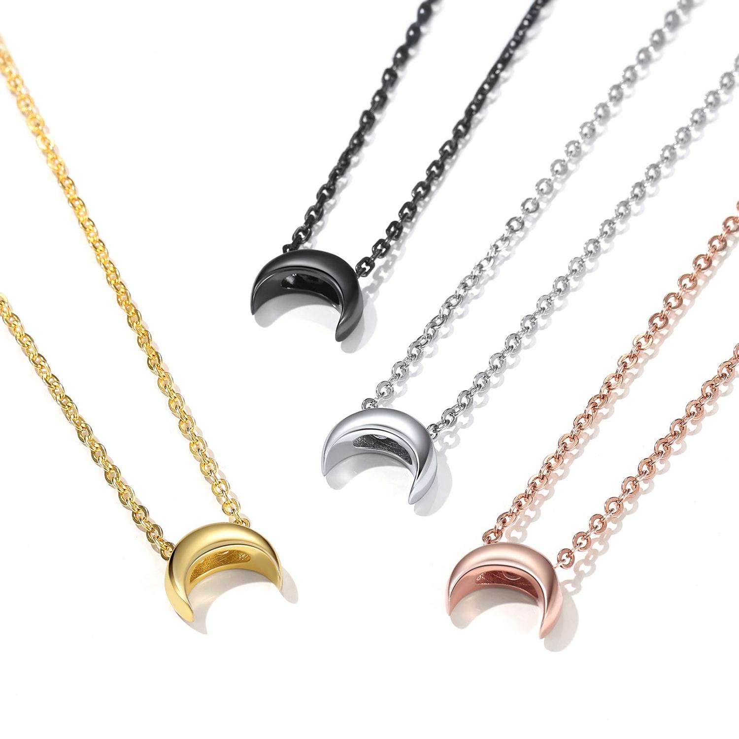 Moon Dainty Pendant Necklace