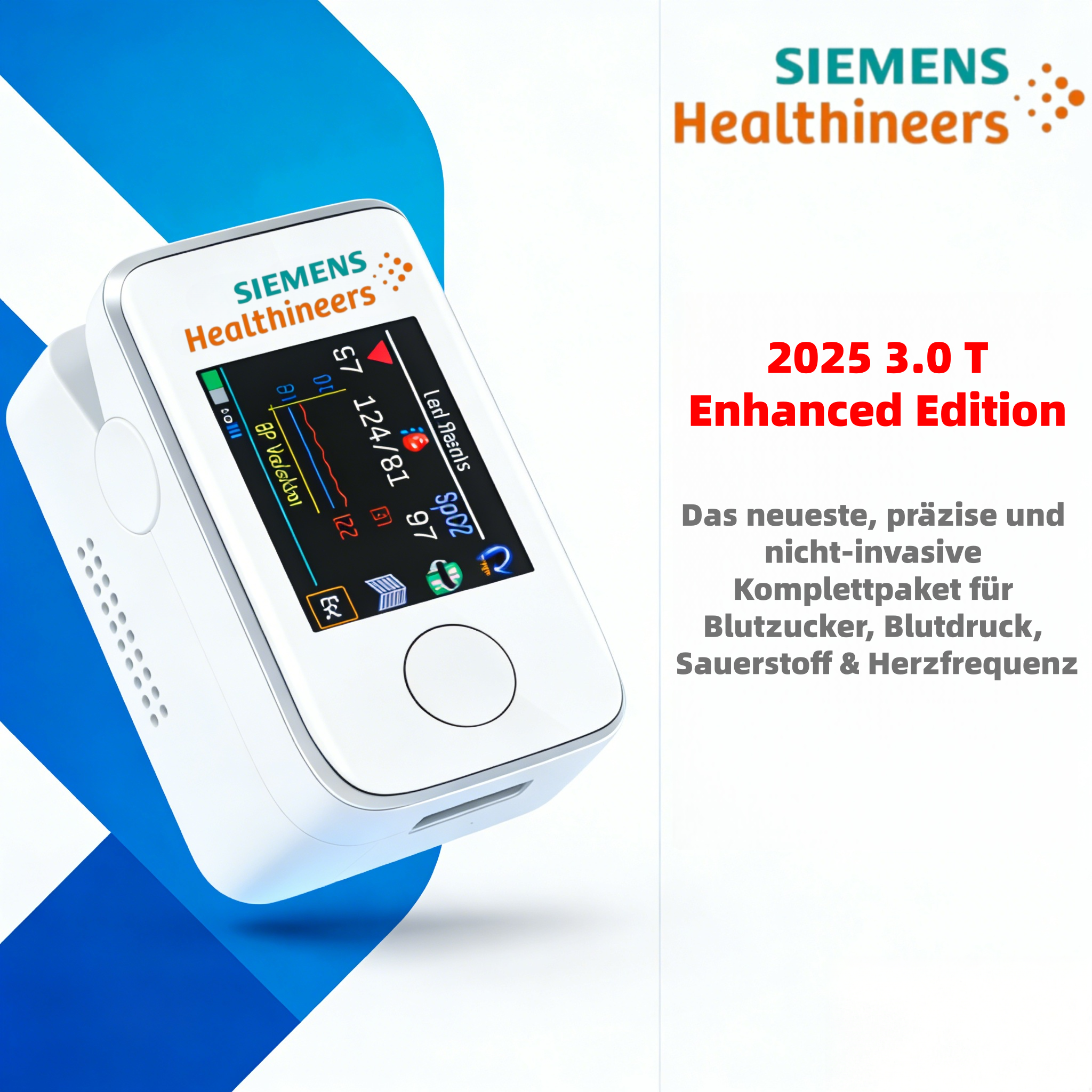 🌸 Siemens · Neueste Version 2026 – Der smarte, tragbare Blutzuckermesser für moderne Gesundheit