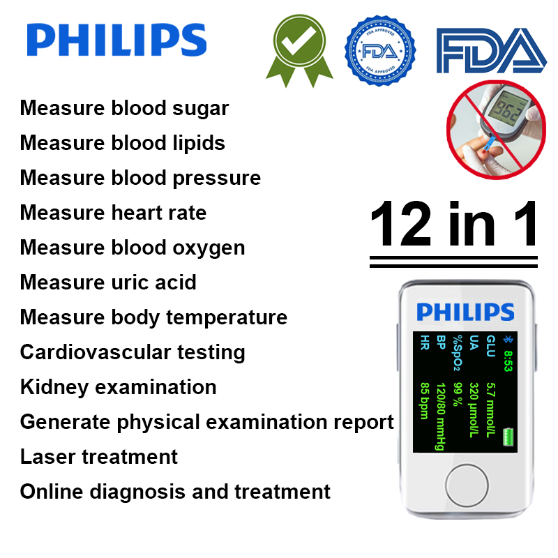 【15 in 1】 Nicht-invasives, intelligentes, multifunktionales Glukosemessgerät von Philips