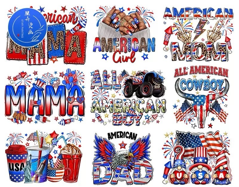 Patriotic 4th of July Sublimation Designs – American Family Celebration Graphics
