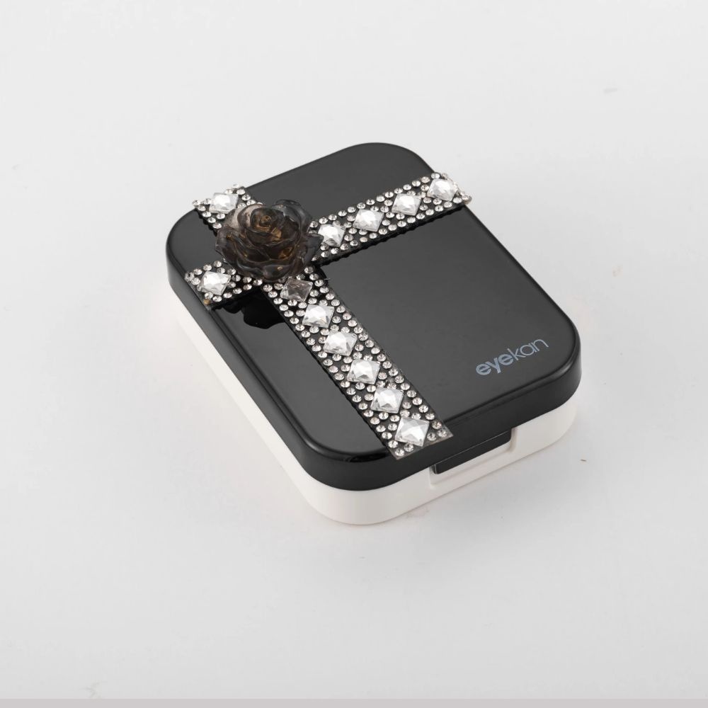 2 Pair Black Gift Box Contact Lens Case