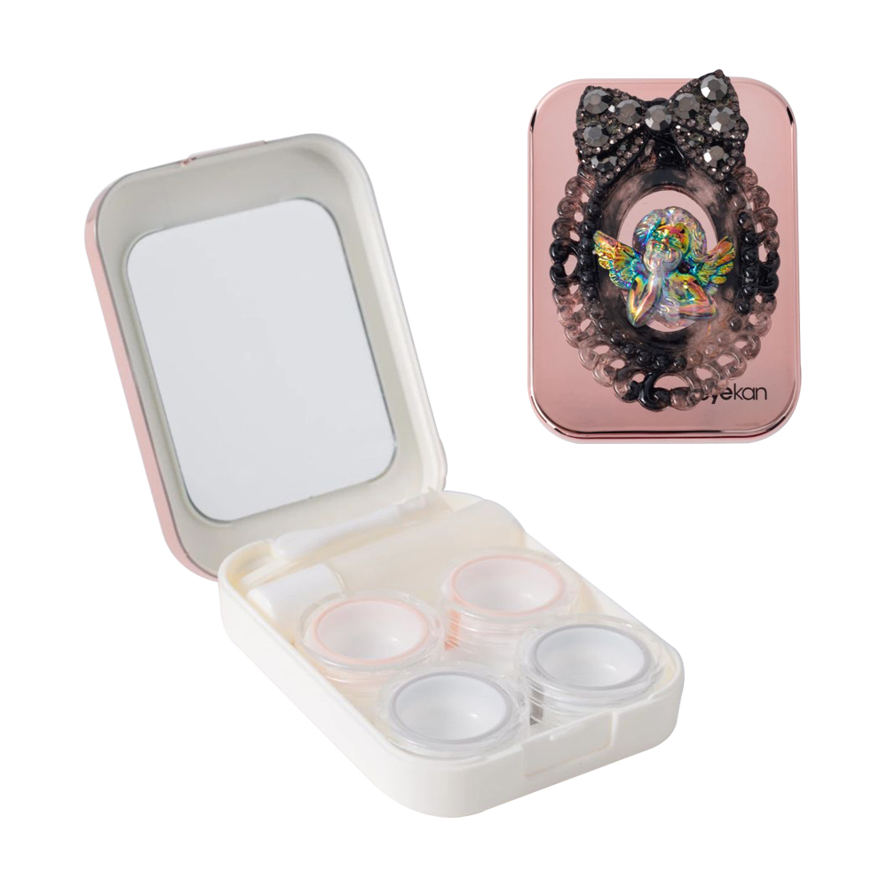 2 Pairs Angel Pink Contact Lens Case