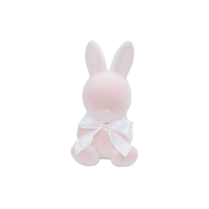 Flocked Sitting Rabbit Ornament