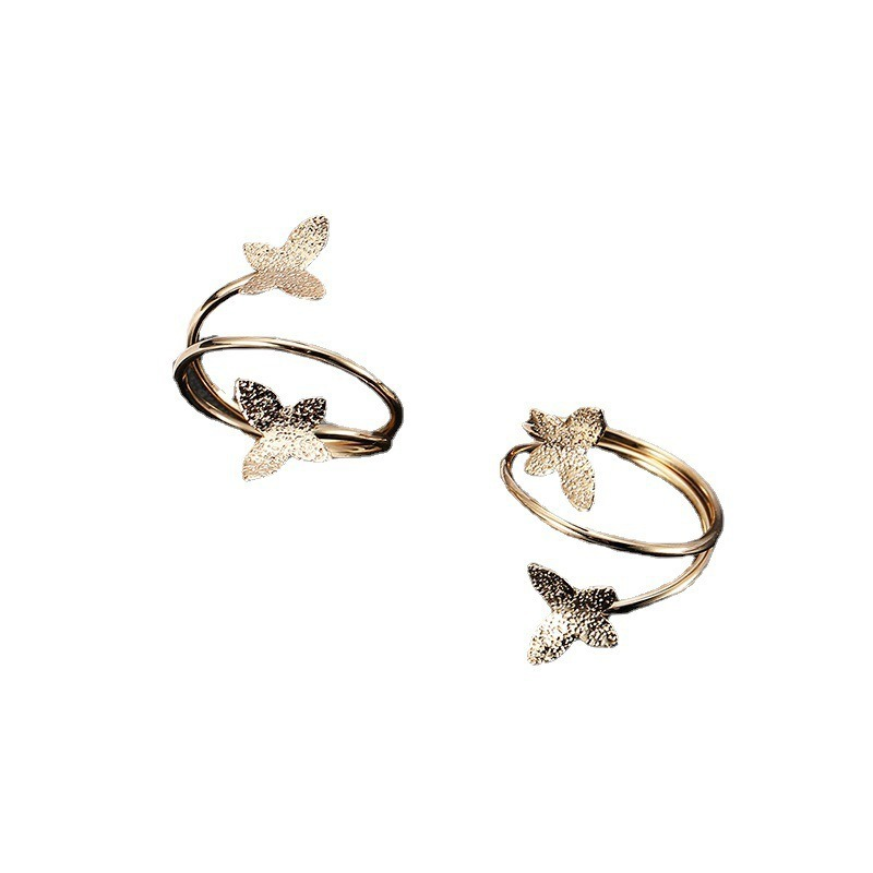 Two tone butterfly hollow ring-A