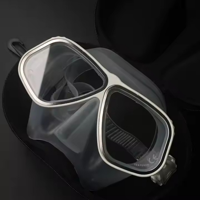  Wide View Aluminium Alloy Snorkeling Freedive Mask Low Volume Diving Mask