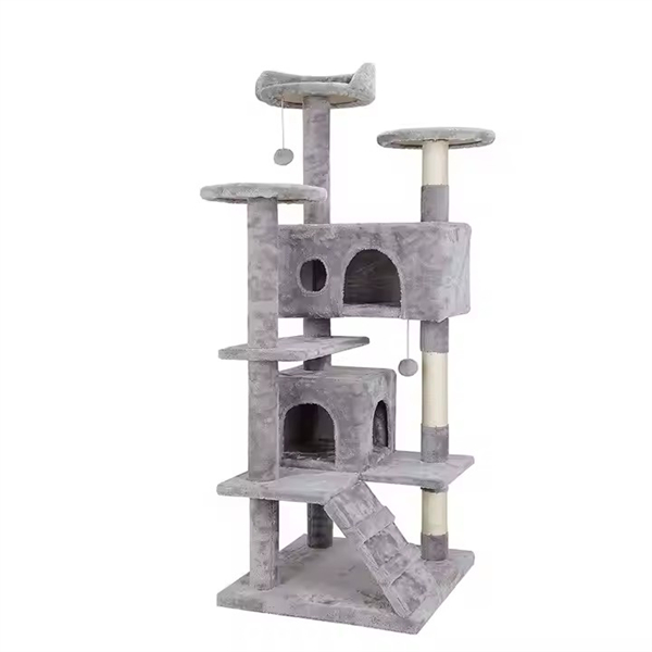 Large Size Wooden Pet Scratcher House Tower Condo Cat Tree