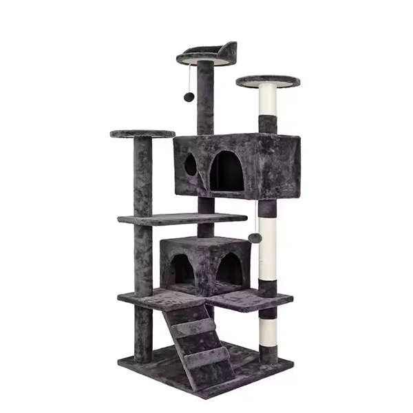 Large Size Wooden Pet Scratcher House Tower Condo Cat Tree