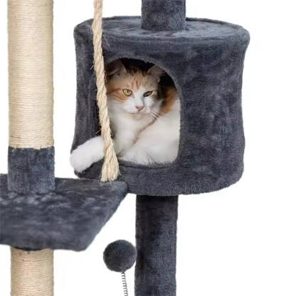 Large Size Wooden Pet Scratcher House Tower Condo Cat Tree