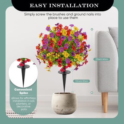 Artificial Plant Bouquet with Ground Nails