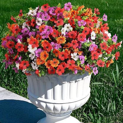 Artificial Violet Bouquet Plant with Ground Nails