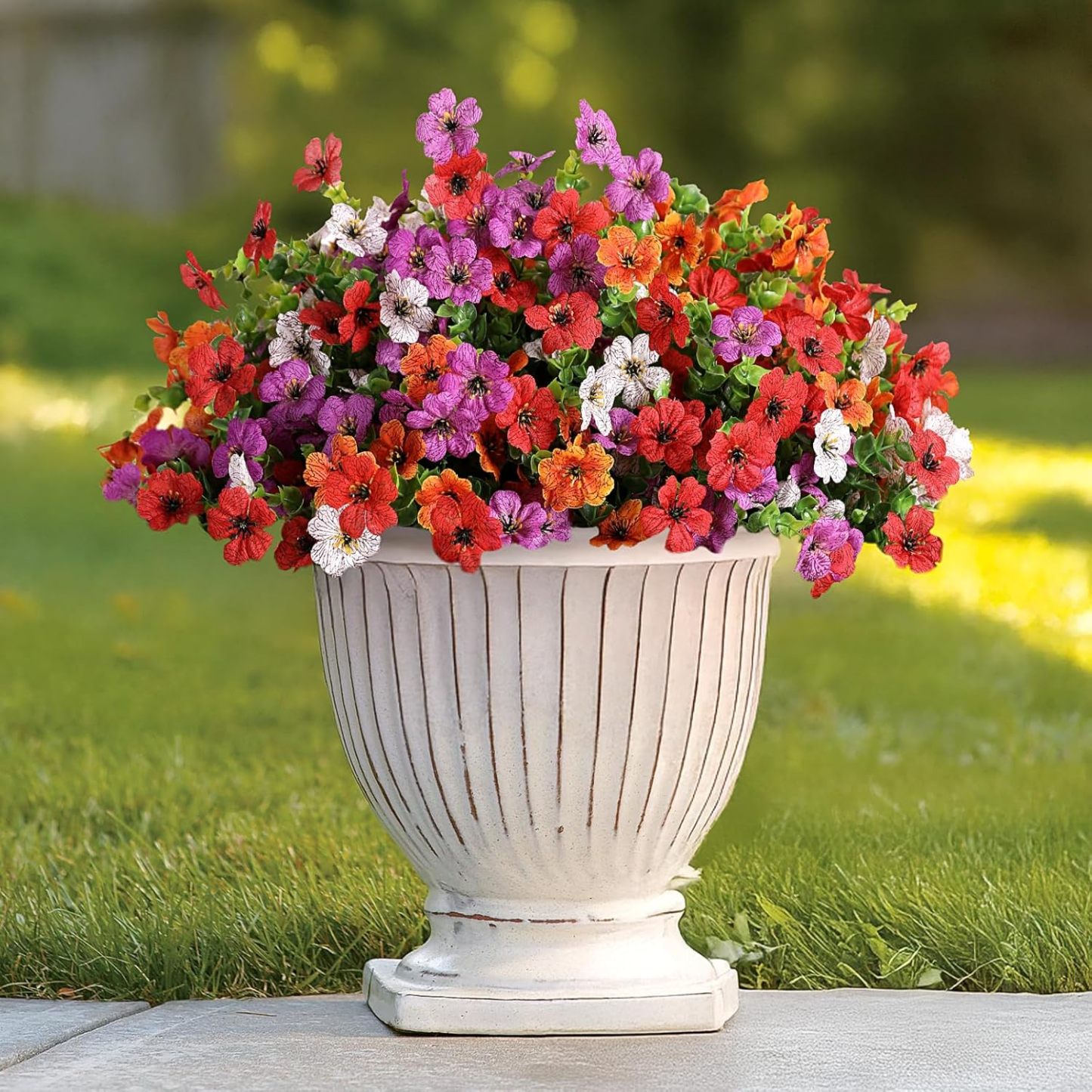 Artificial Violet Bouquet Plant with Ground Nails