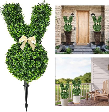🐰Easter Hot Sale💥Artisan-Crafted Artificial Bunny Topiary Decoration