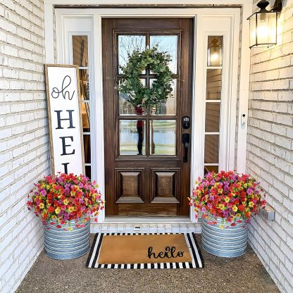 Artificial Violet Bouquet Plant with Ground Nails