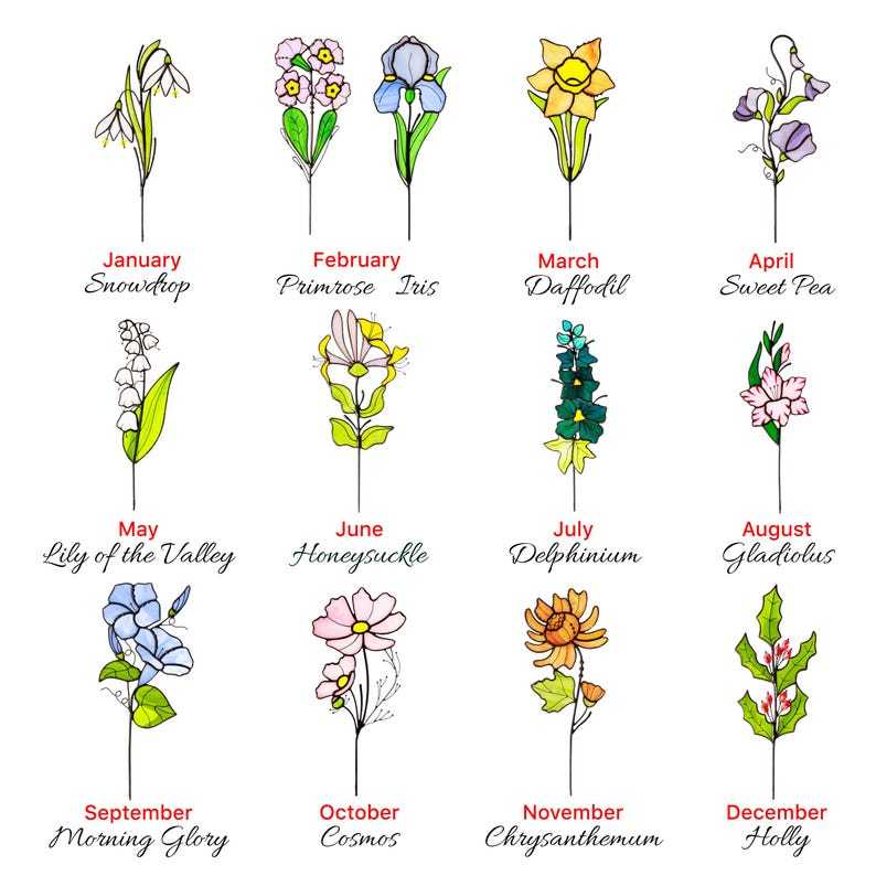 Stained Glass Flower Suncatcher Table Decor Personalized Gift