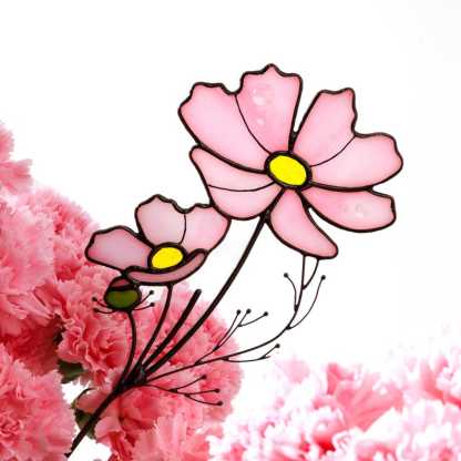 Stained Glass Flower Suncatcher Table Decor Personalized Gift