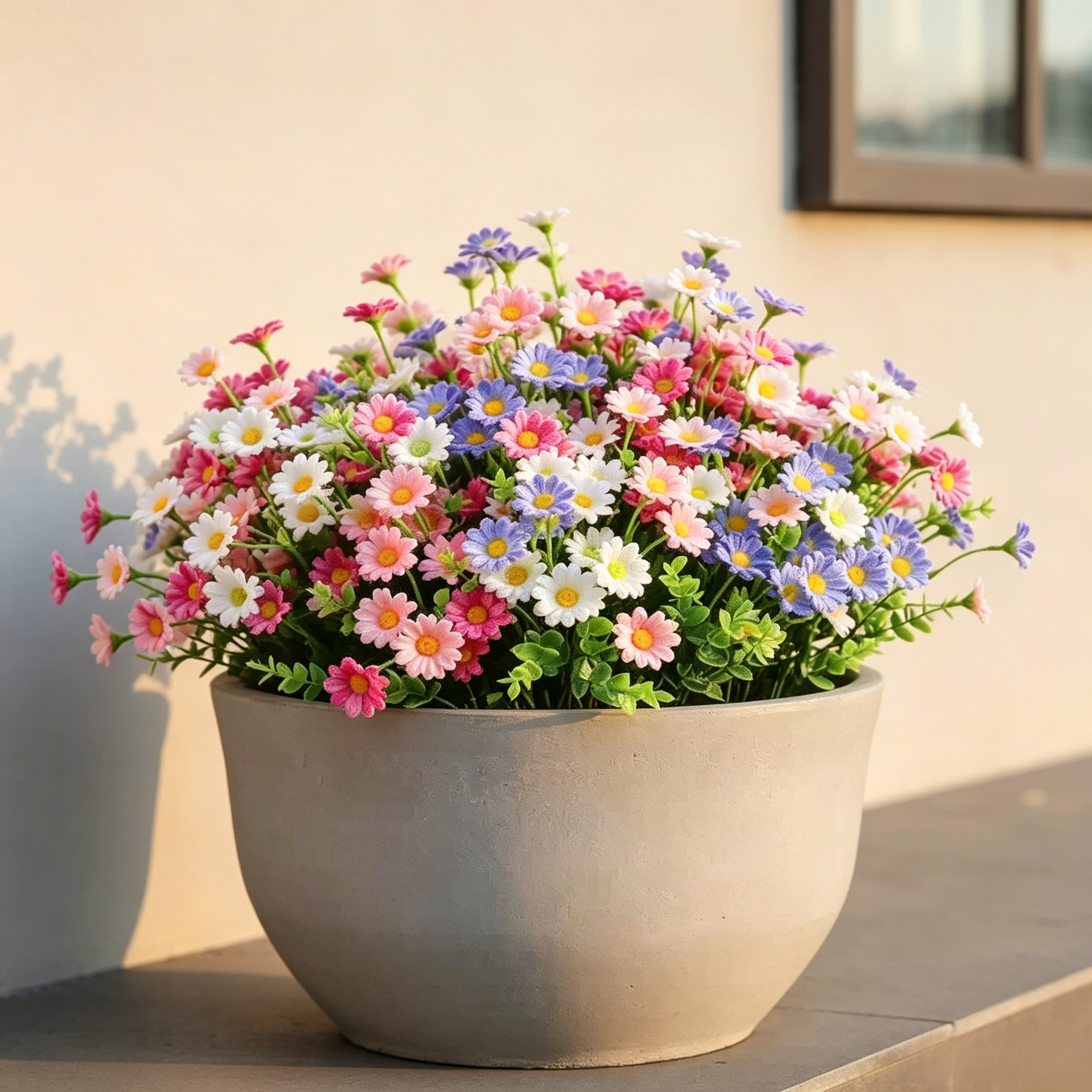 💥Last Day 70% OFF🌼-Artificial Daisies Flowers for Outdoors - UV resistant, Waterproof, Windproof