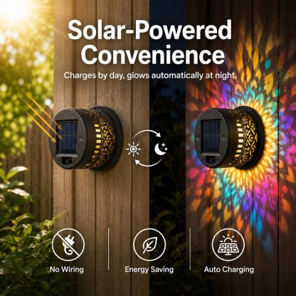 🔥Limited 60% OFF🔥Solar Mandala Projector Light Patio Ambient Decor