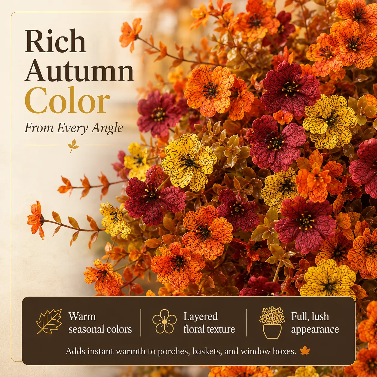 🍂Fall Porch Faux Flower Bundles