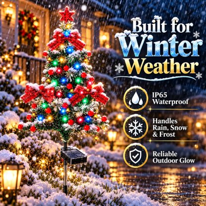 🔥Buy 1 Get 1 Free🎄Christmas Hot Sale🔥 Solar Cedar Christmas Tree Lights| Festive Outdoor Holiday Decor