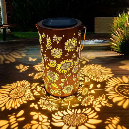 Colorful Sunflower Glow Solar Garden Lantern