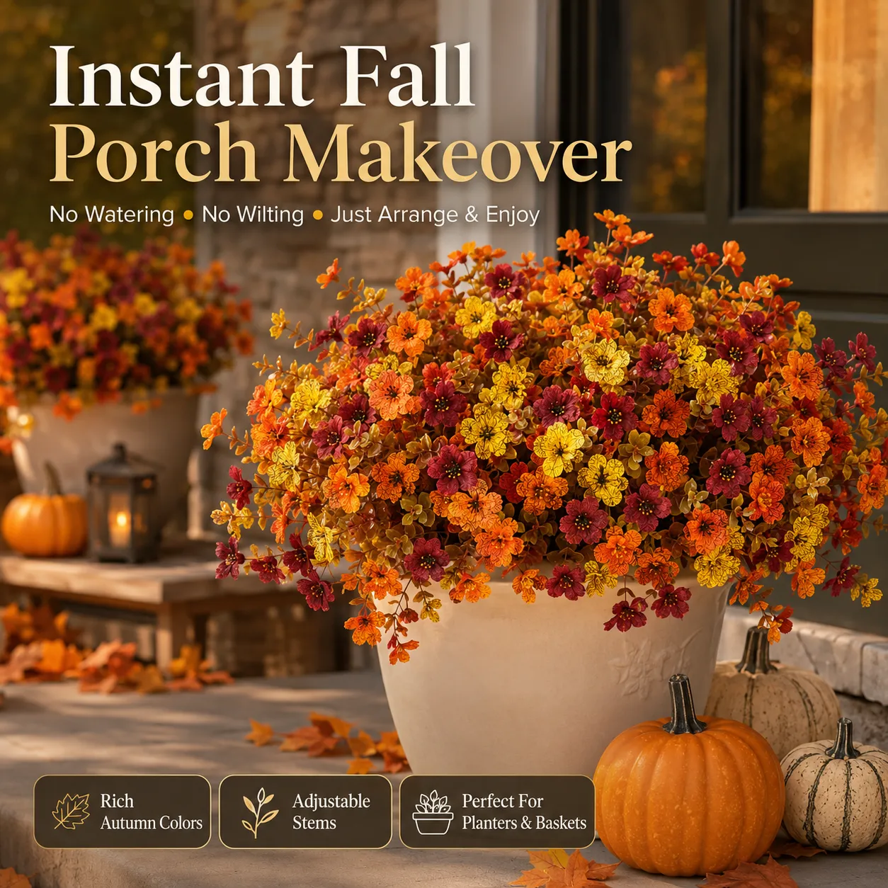 🍂Fall Porch Faux Flower Bundles