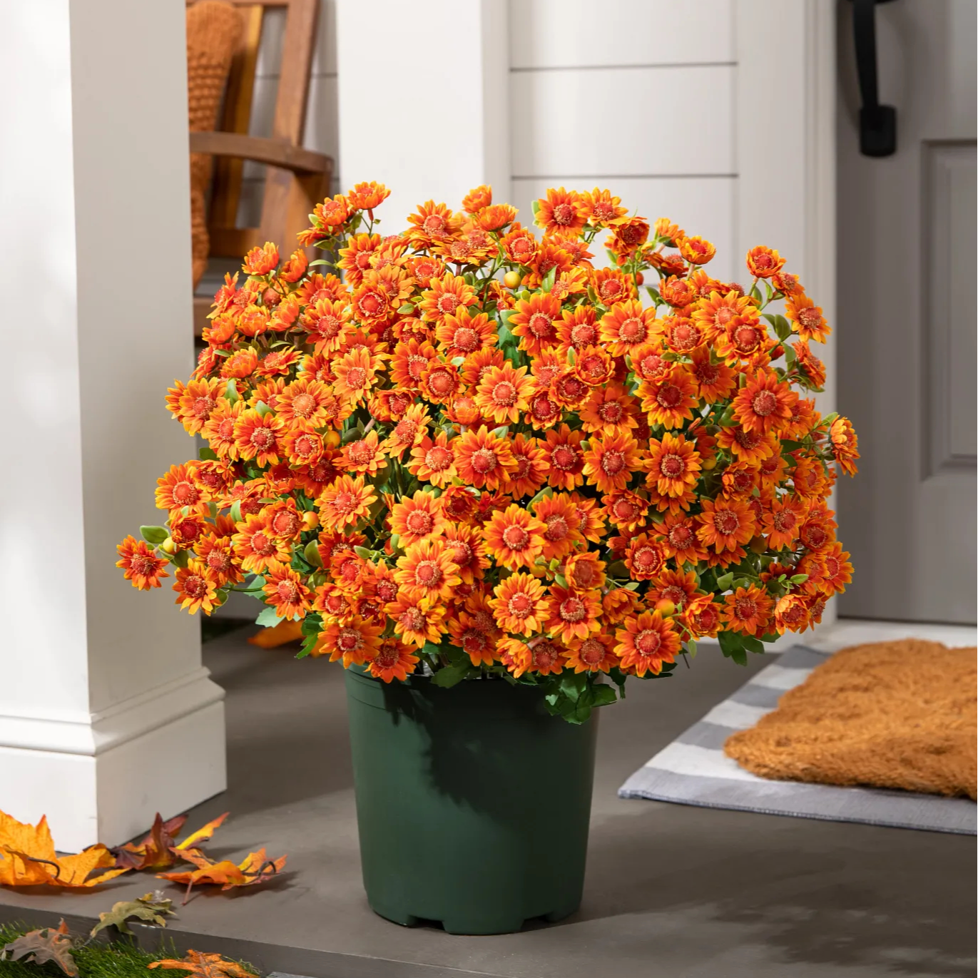 💥Last Day 70% OFF🌼- Artificial Outdoor Sunset Mums Flowers - UV resistant, Waterproof, Windproof