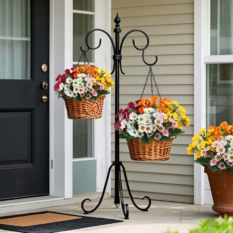 Artificial Outdoor Sunset Mums Flowers - UV resistant, Waterproof, Windproof