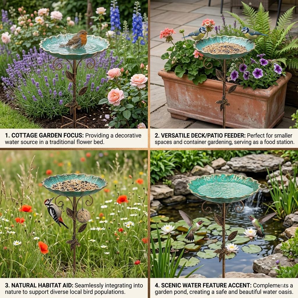 Stylish Turquoise Bird Bath/Feeder– Premium Stone Textured Design with Gold Hummingbird, Ideal Garden Decor & Thoughtful Holiday Gift Stylish Turquoise Bird Bath/Feeder– Premium Stone Textured Design with Gold Hummingbird, Ideal Garden Decor & Thoughtful Holiday Gift
