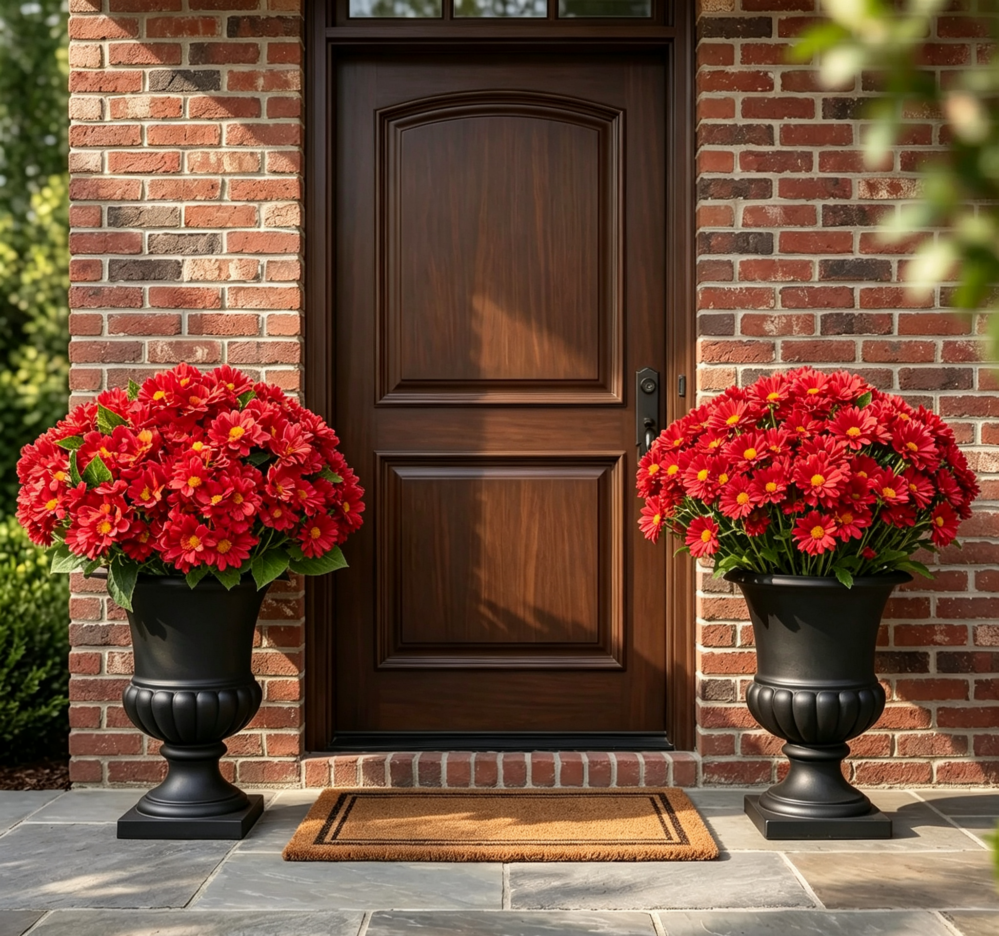 💥Last Day 70% OFF🌼- Artificial Outdoor Sunset Mums Flowers - UV resistant, Waterproof, Windproof